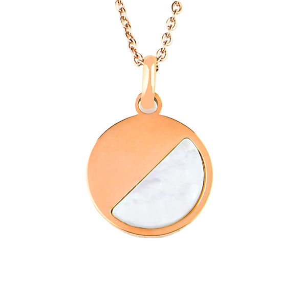 Picture of Day & Night MOP Steel Necklace 