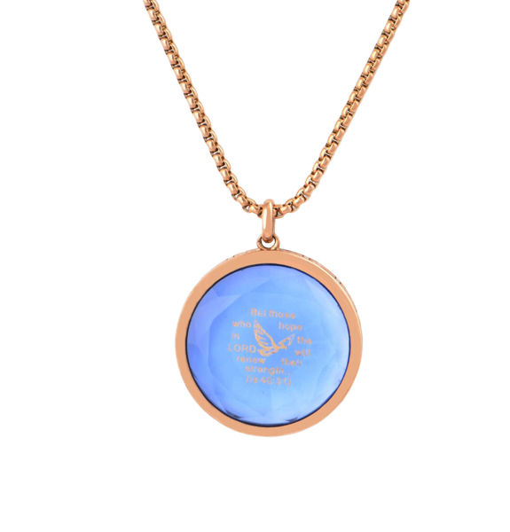Picture of  "Like an Eagle" Steel w/ Crystal Necklace 