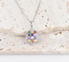 Picture of 12 Color Gemstone Star of David Priest Brand Necklace