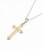 Picture of Two-color double-layer white stone cross hanging nozzle (Stainless steel)