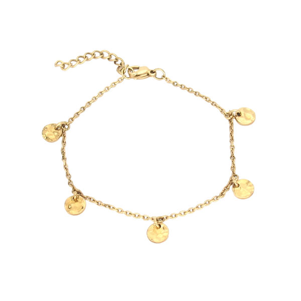 Picture of  Round Hammer Charms Steel Bracelet