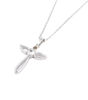 Picture of JM Angel Wings Cross with CZ Necklace