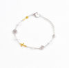 Picture of 925 Sterling Silver Multi Charms with Pearl Blessing Life Bracelet