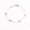 Picture of 925 Sterling Silver Multi Charms with Pearl Blessing Life Bracelet