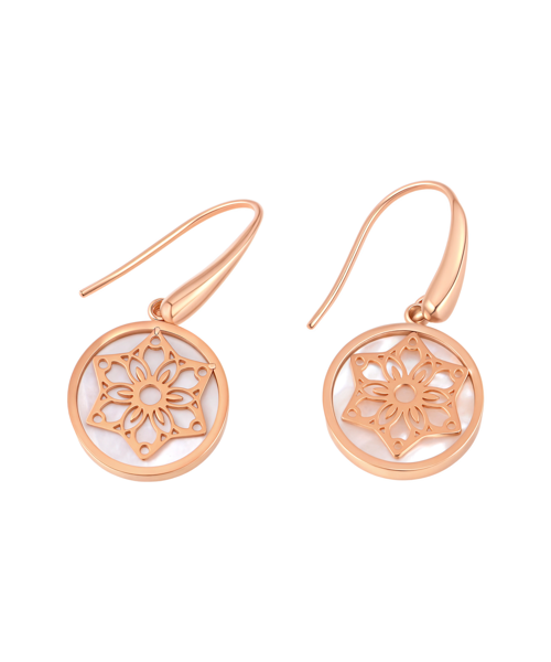 Picture of Flower of David pearl necklace (stainless steel)