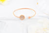Picture of Tree of Life Health Germanium Crystal Steel Bangle 