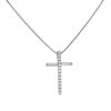 Picture of Moissanite Stone silver cross Necklace