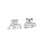 Picture of  "Amen" Steel w/ CZ Stud Earrings