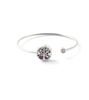 Picture of Silver Tone Essential oil diffuser w/Anti-fatigue Health Magnetic Tree of Life Surgical Steel Cuff Bangle 