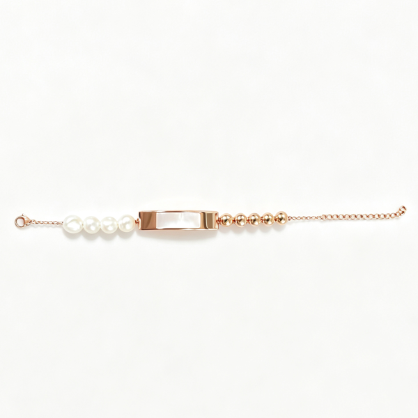 Picture of JM Baroque Pearl ID Bracelet (Steel)