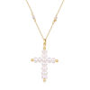 Picture of JM Baroque Pearl Cross Silver Chain｜Unique connected pearls, radiating feminine warmth