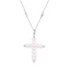 Picture of JM Baroque Pearl Cross Silver Chain｜Unique connected pearls, radiating feminine warmth