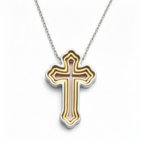 Picture of JM Whole Life Blessing Cross Necklace 