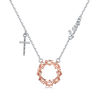 Picture of JM Thorn Cross with Love Necklace (Brass)